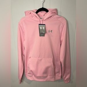 Women’s under Armour Cold-gear Training Pink Long Sleeve Hooddie Jacket Size MD